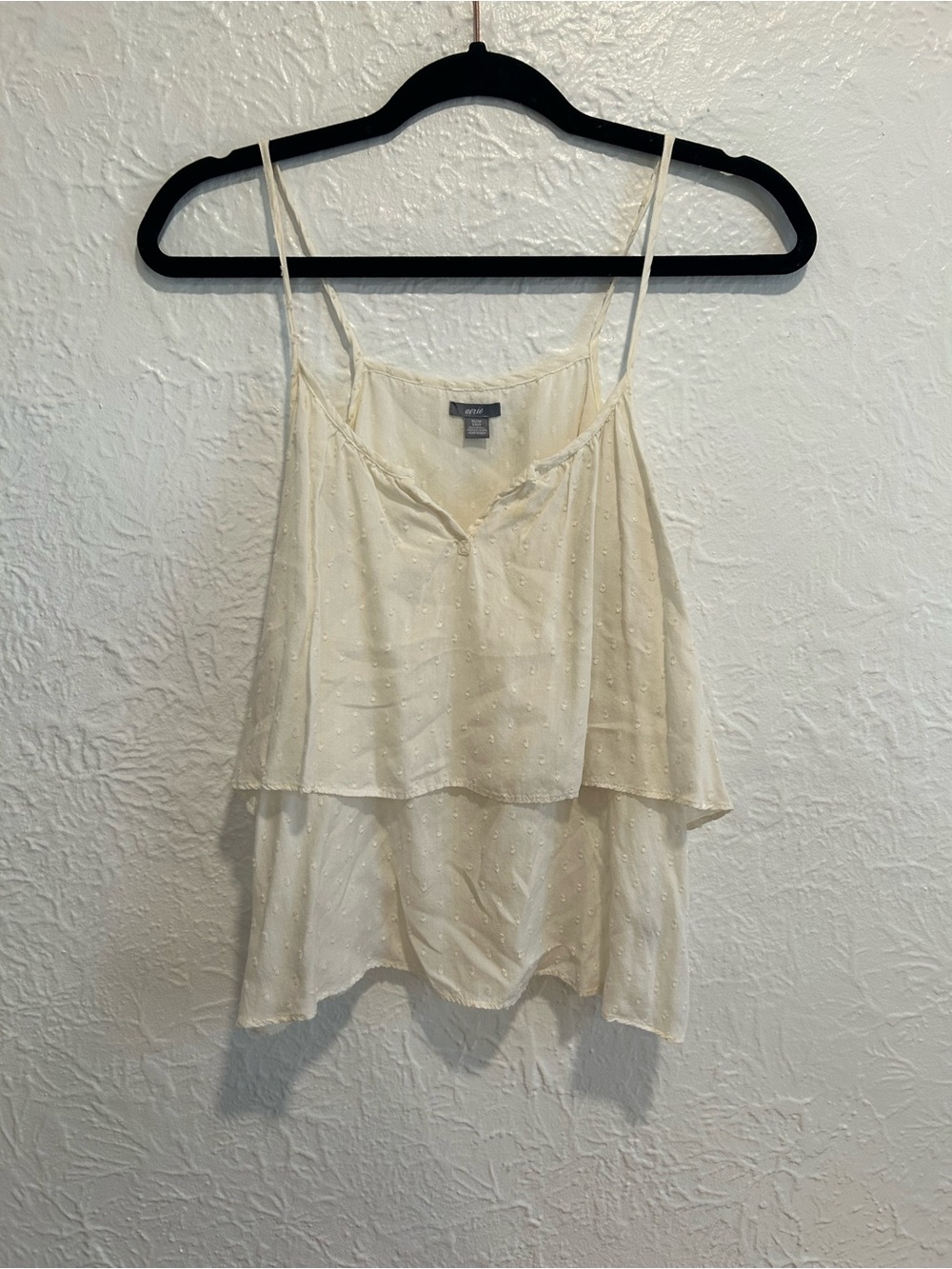 aerie Cream Layered Dot-Detail Spaghetti Strap Cami